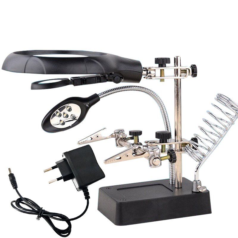 POWERMASTER BÜYÜTEÇ MG-16129C MASA ÜSTÜ HAVYA SEHPASI PİLLİ+ADAPTÖRLÜ (4.2V-500MA)