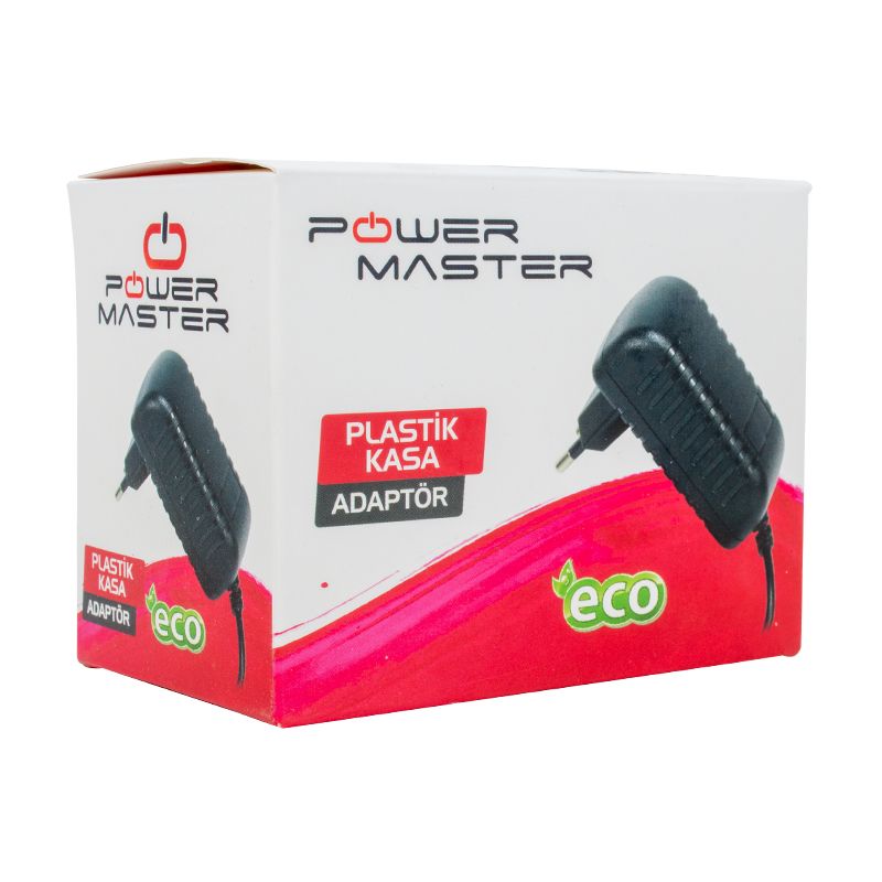  POWERMASTER PM-620 18 VOLT 1 AMPER PLASTİK KASA PRİZ TİPİ ADAPTÖR 3.5*1.35 UÇ