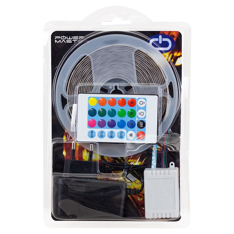  POWERMASTER PM-9383 SİLİKONSUZ 5 METRE RGB ŞERİT LED ANİMASYON DEVRELİ + ADAPTÖR SET