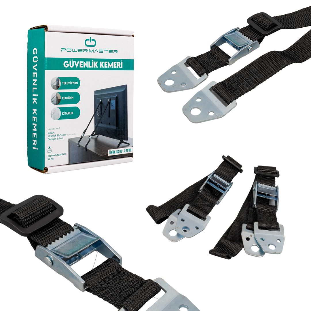  POWERMASTER PWR-22080  15 - 75 LCD GÜVENLİK KEMERİ (LCD VE BEBEK GÜVENLİK KEMERİ)