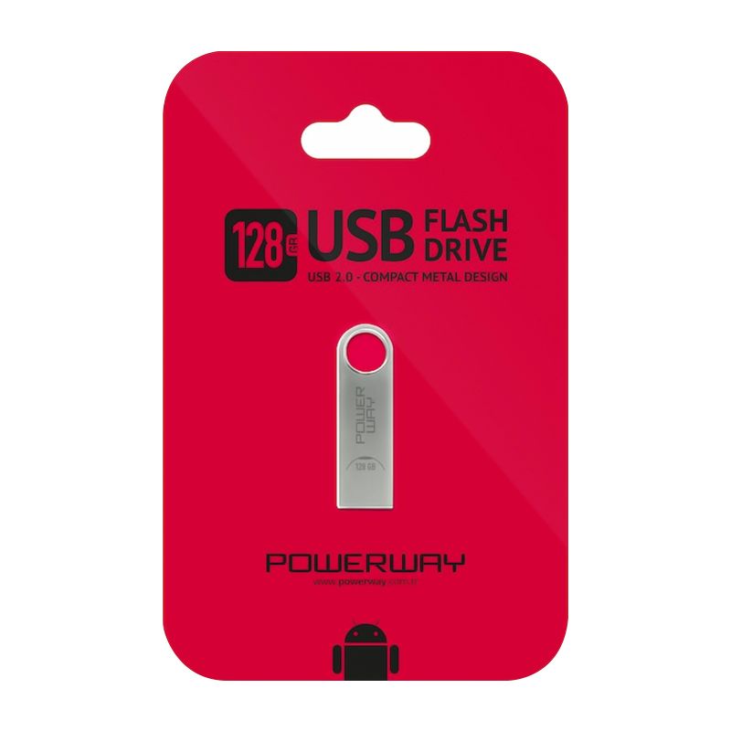 POWERWAY PW-128 128 GB USB 2.0 FLASH BELLEK