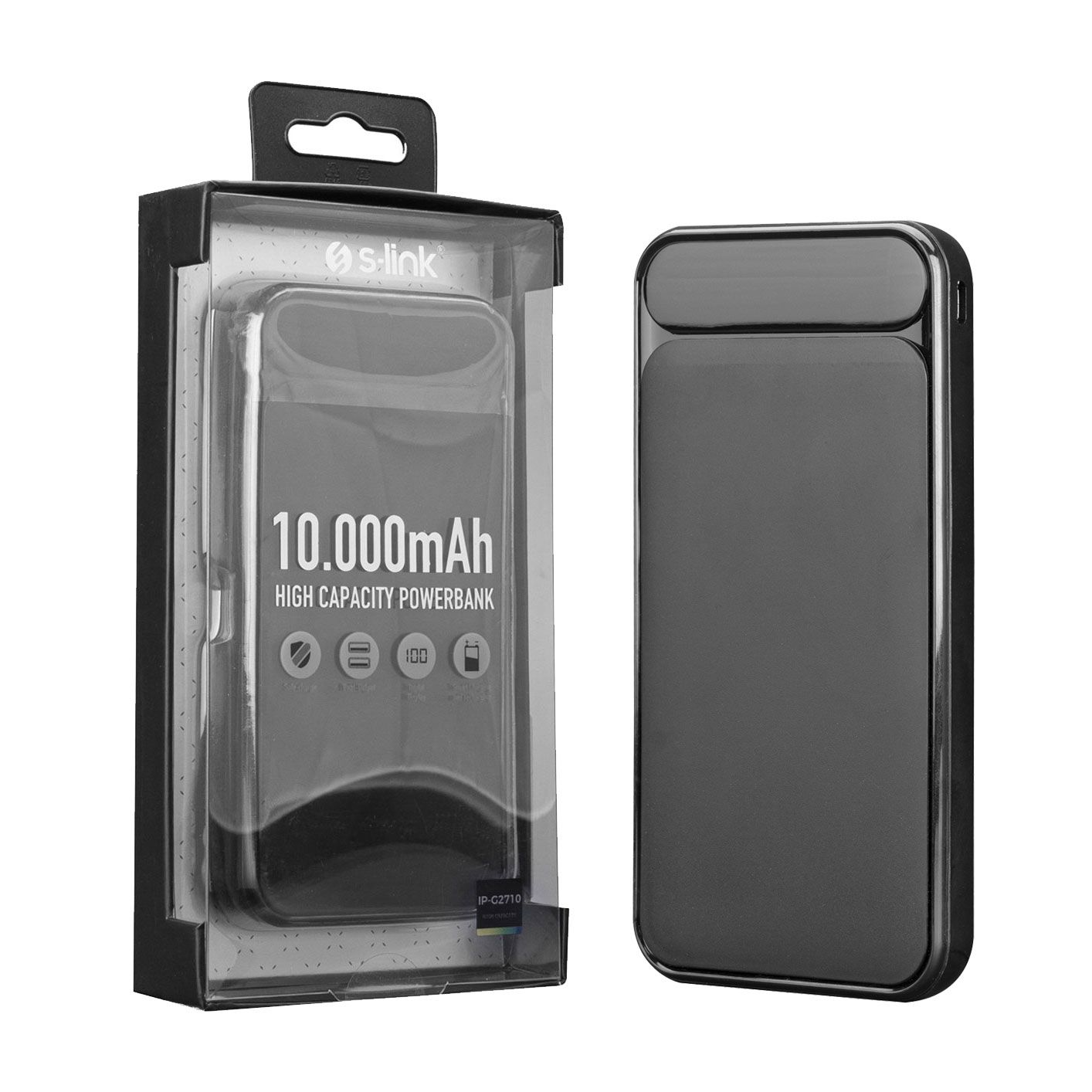  S-LINK IP-G2710 10000MAH POWERBANK 2 USB PORT SİYAH LCD GÖSTERGELİ POWERBANK