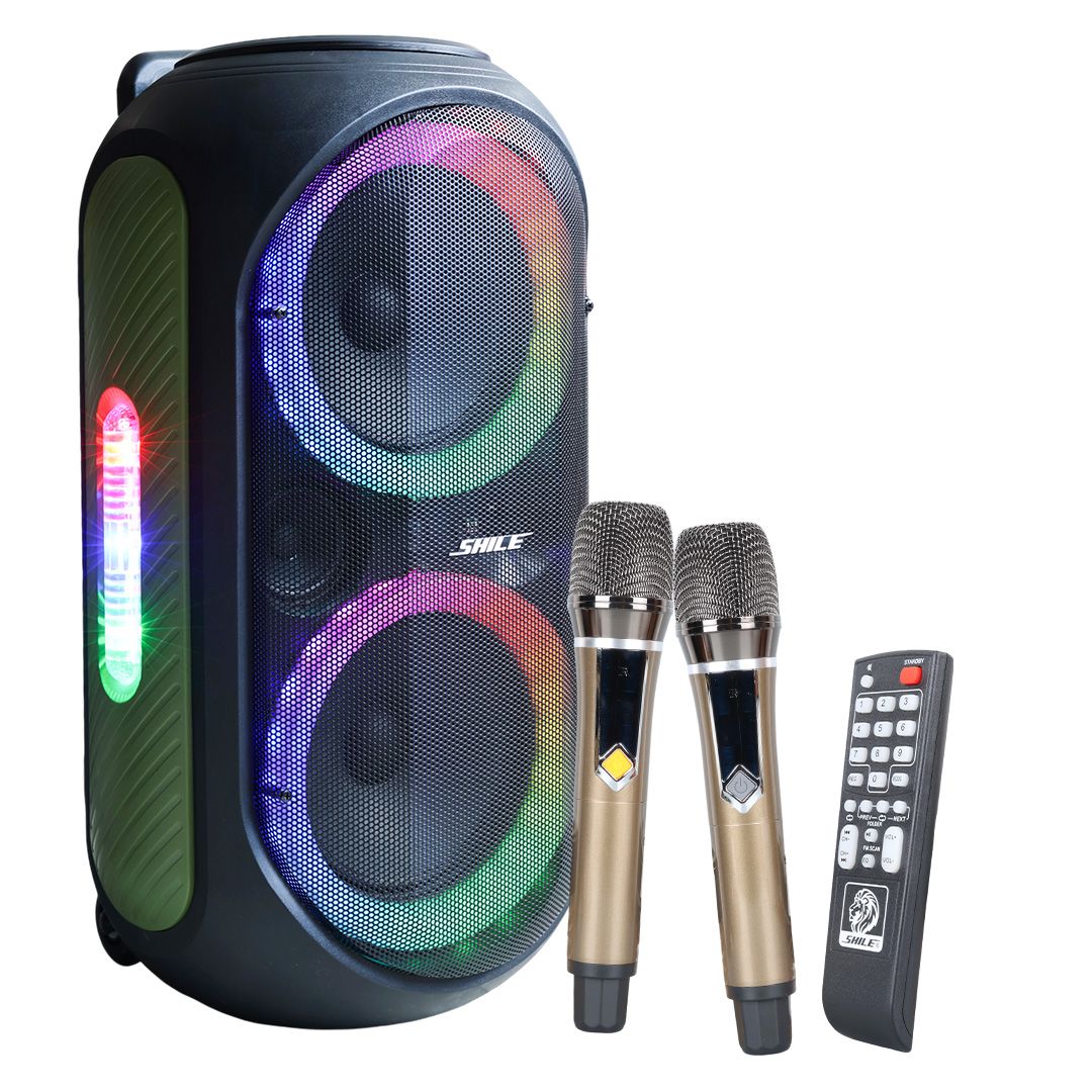 SHILE SL-2012 EL MİKROFONLU KUMANDALI USB+SD+BT SEYYAR TAŞINABİLİR HOPARLÖR
