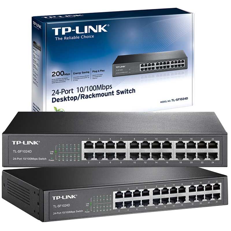 TP-LINK TL-SF1024D 24 PORT 10/100 MBPS SWITCH