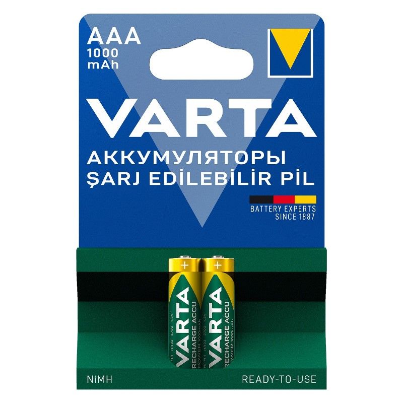  VARTA NI-MH 1.2V 1000 MAH HR03 AAA ŞARJLI 2Lİ İNCE KALEM PİL