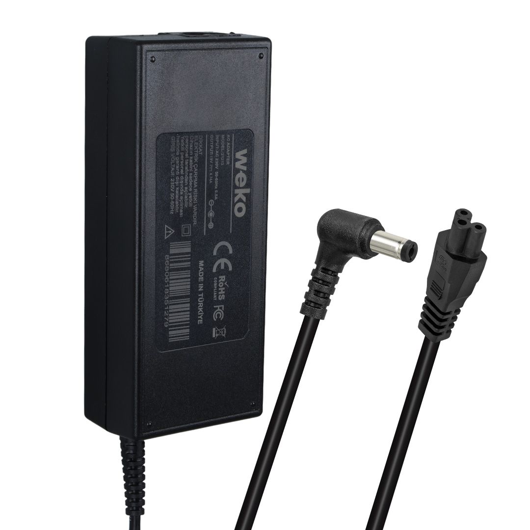  WEKO 19 VOLT 4.74 AMPER 90 WATT 5.5*2.5 UÇLU NOTEBOOK ADAPTÖR YERLİ ÜRETİM