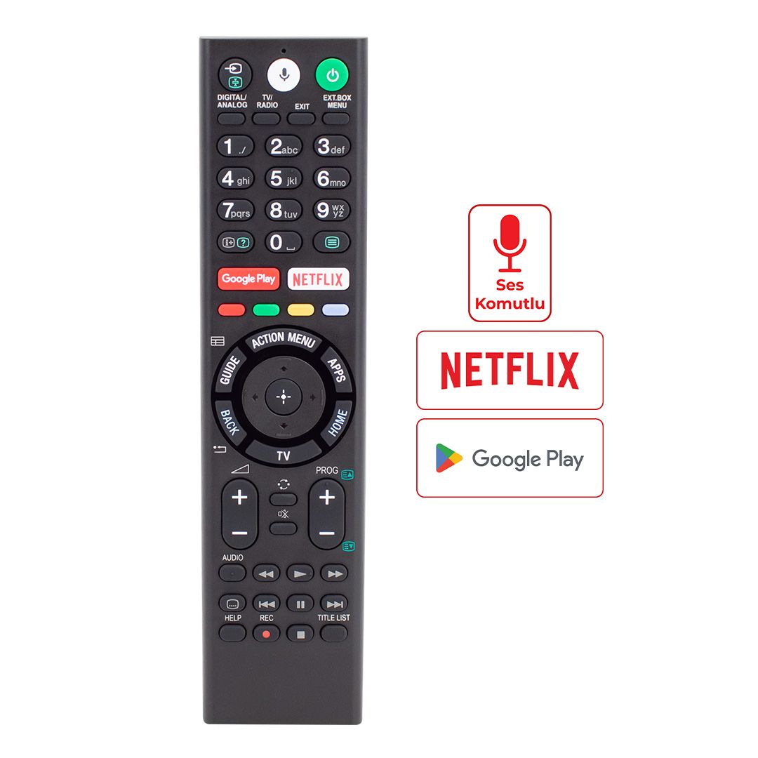 SONY KL RMF-TX310E NETFLIX-GOOGLE PLAY TUŞLU SES KOMUTLU LCD-LED TV KUMANDA