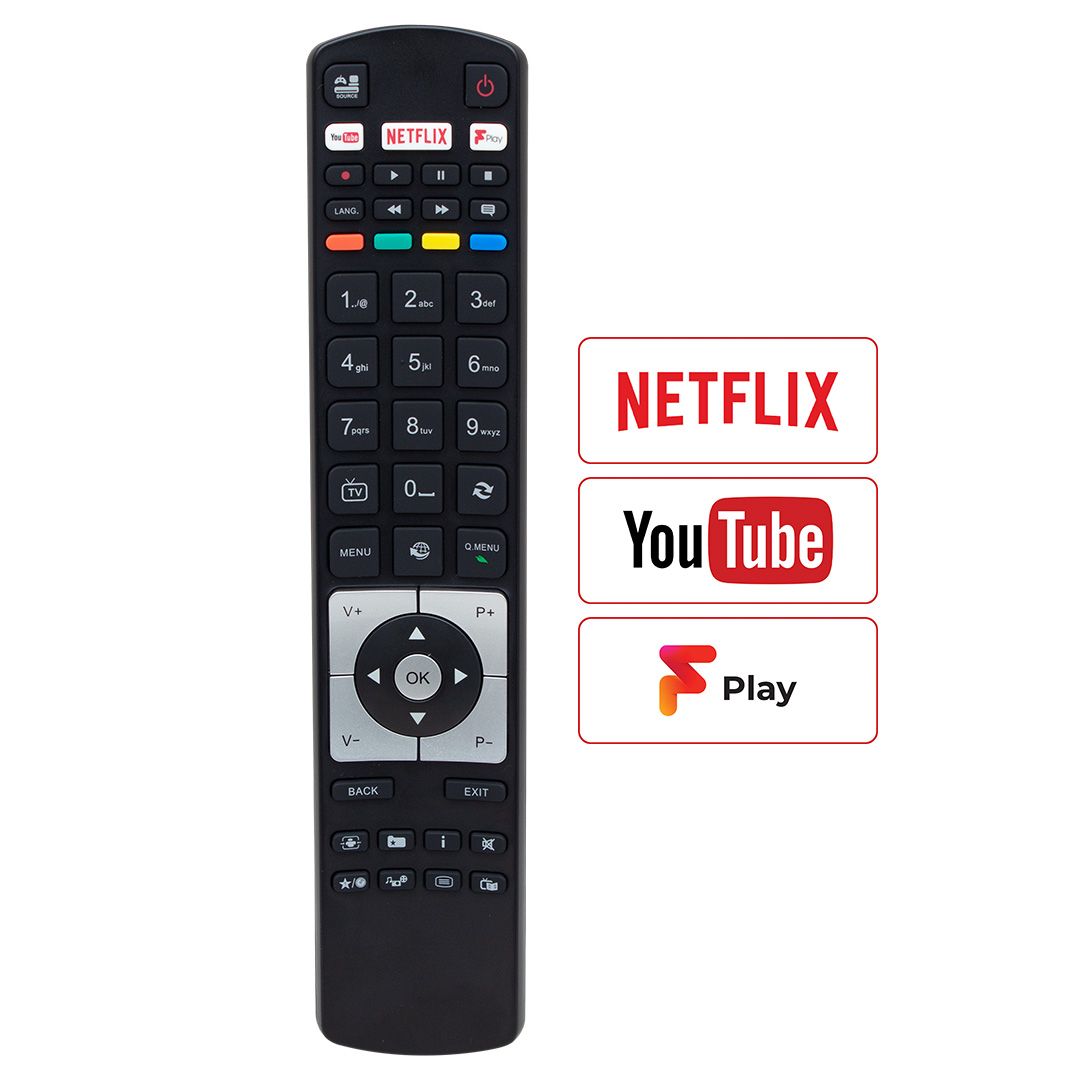 WEKO KL VESTEL RC 5118F BLACK FPLAY NETFLİX-YOUTUBE-PLAY TUŞLU LCD-LED TV KUMANDA