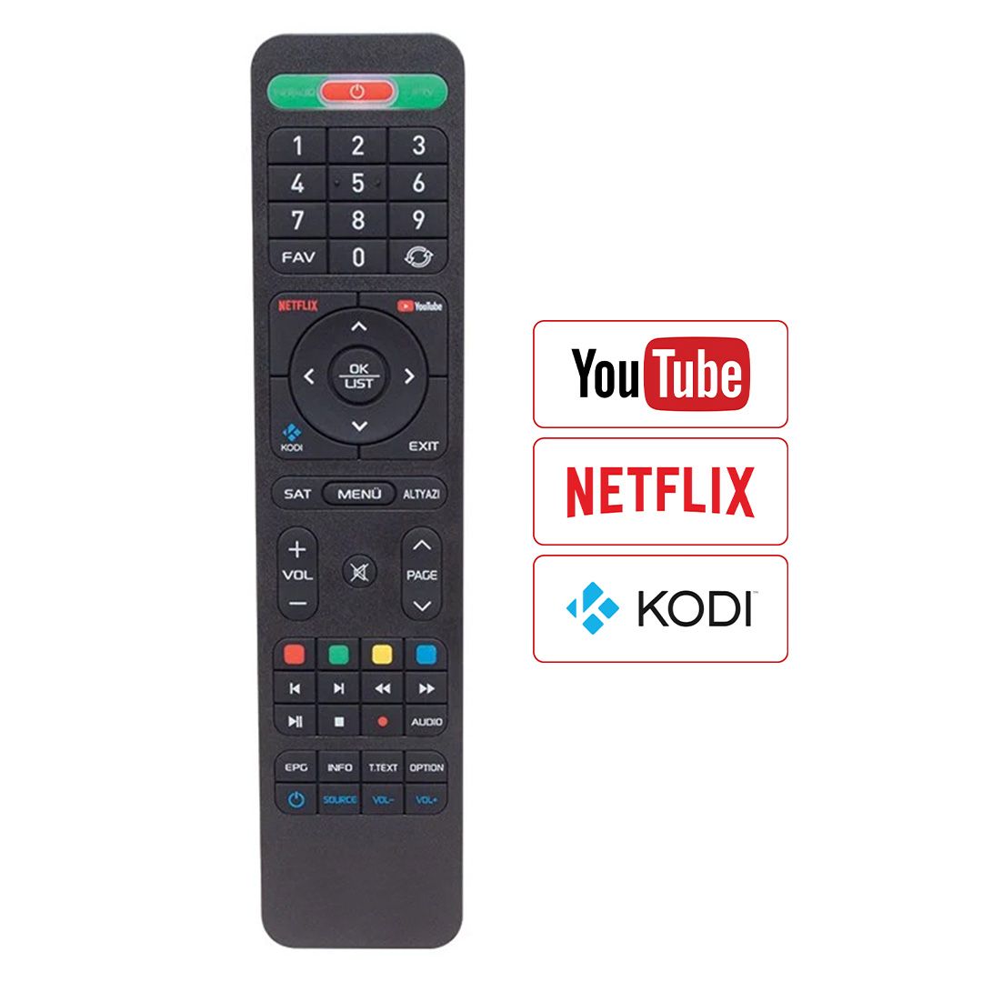 WEKO KR HIREMCO TURBO 4K NETFLIX-YOUTUBE TUŞLU HD UYDU KUMANDASI (4181=16923)