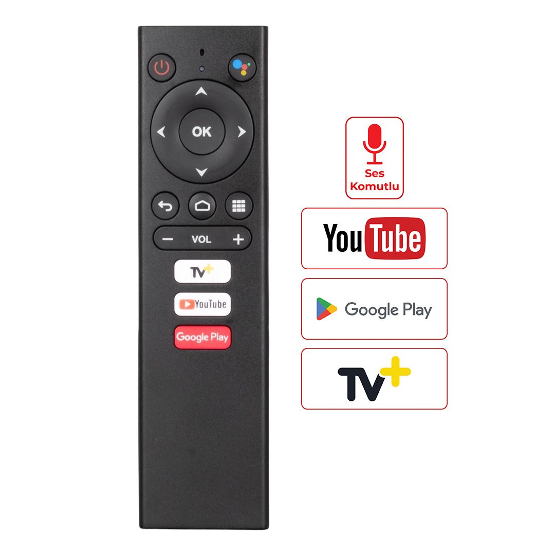 WEKO KR TURKCELL TV+ READY STICK YOUTUBE-GOOGLE PLAY TUŞLU SES KOMUTLU KUMANDA