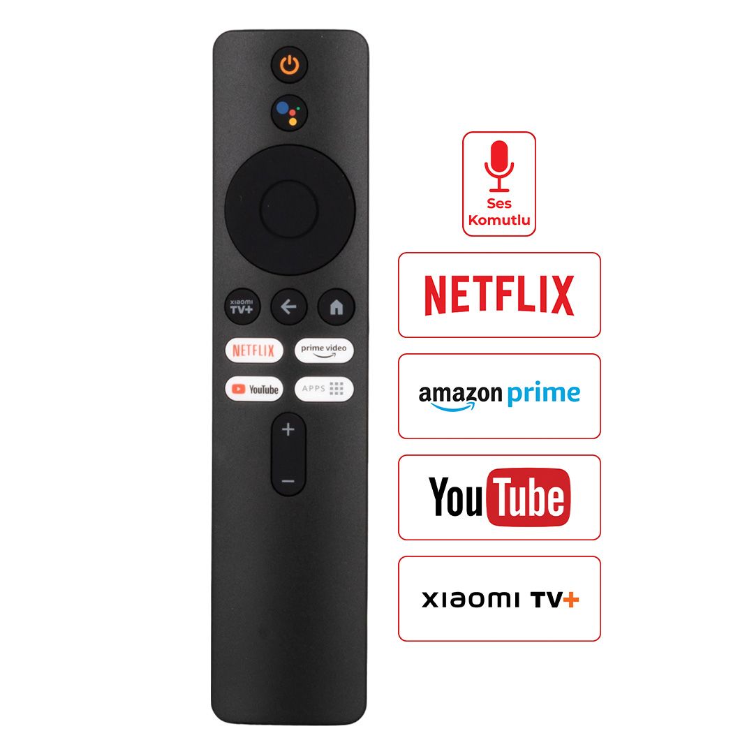 WEKO KR XIAOMI NETFLIX PRIME VIDEO YOUTUBE TUŞLU SES KOMUTLU KUMANDA