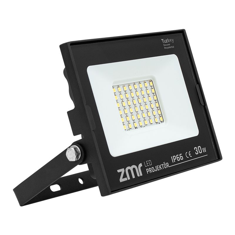  ZMR 30 WATT 6500K IP66 150* IŞIK AÇISI 220 VOLT SİYAH SLİM KASA LED PROJEKTÖR