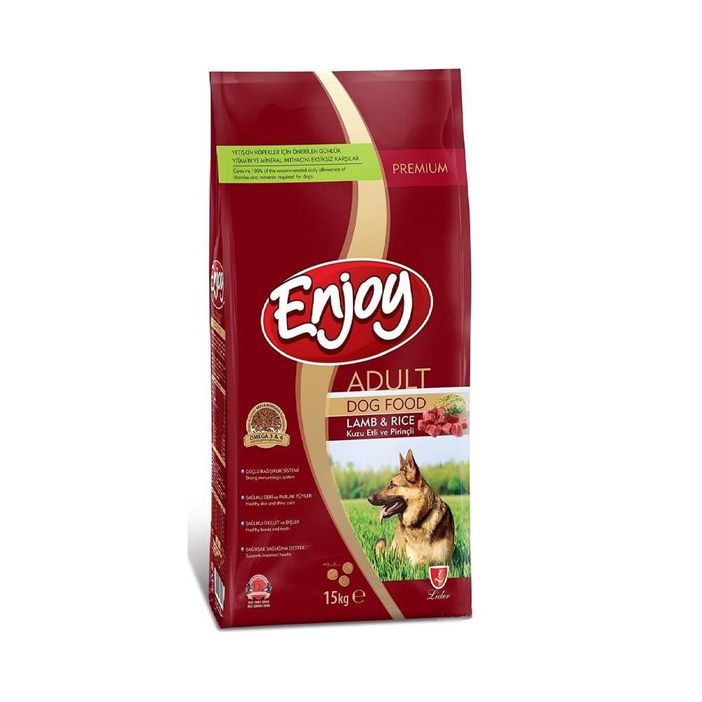 Enjoy Kuzu Etli Ve Pirinçli Yetişkin Köpek Maması 15 kg