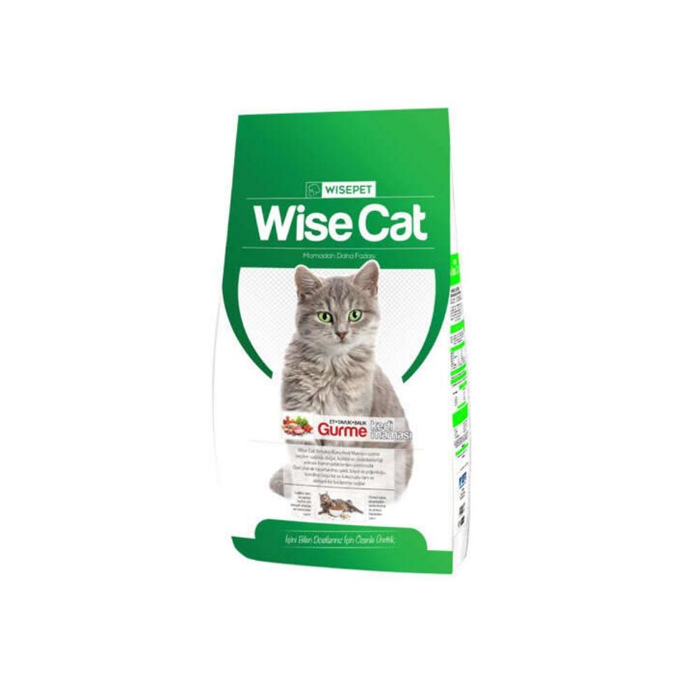 Wise Cat Gourmet Et, Tavuk ve Balıklı Kedi Maması 15 Kg