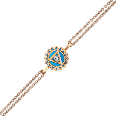  Pırlantalı Boğaz Çakrası (Vısshıddha) Bileklik