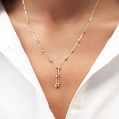  Dorissa İtalyan Üç Renk Sallantılı Kolye Modeli