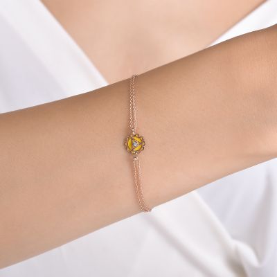  Pırlantalı Göbek Çakrası (Manipura-Solar Pleksus) Bileklik