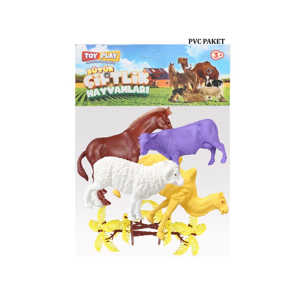  706 Toy Play 6 Parça Çiftlik Hayvanları Figür Seti 12-13 cm