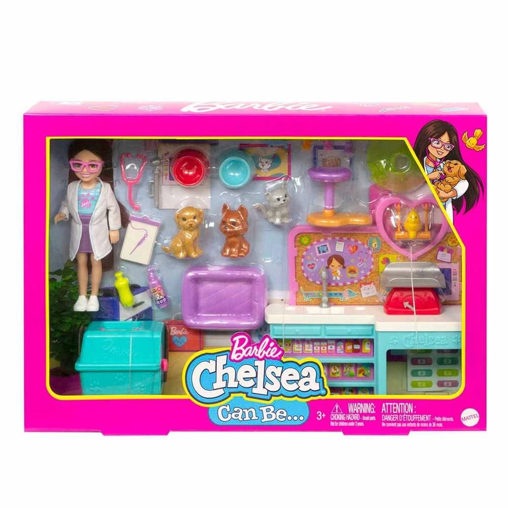 HGT12 Barbie Chelsea Meslekleri Öğreniyor Veteriner Oyun Seti