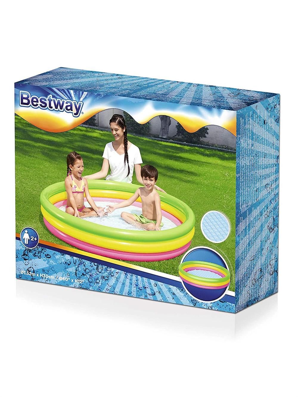  Bestway 152x30 Cm 3 Bölme Şişme Şişen Zemin Havuz
