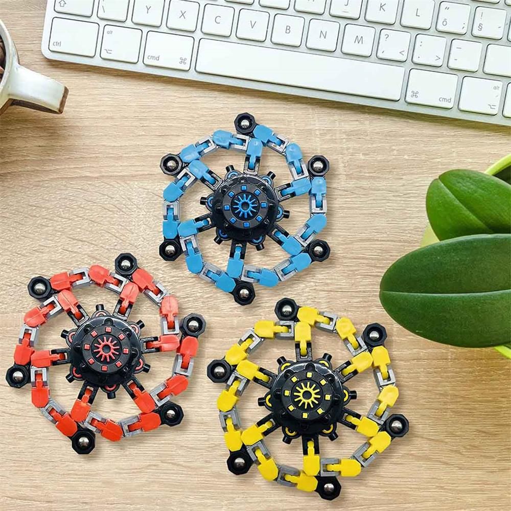  Fidget Spinners Dönüştürülebilir Zincir Robot Oyuncak 1 ADET