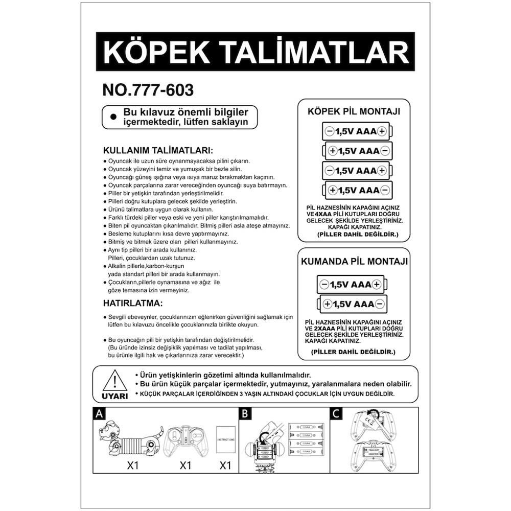  GL-777-603 U/K IŞIKLI VE SESLİ SEVİMLİ ROBOT -VRD