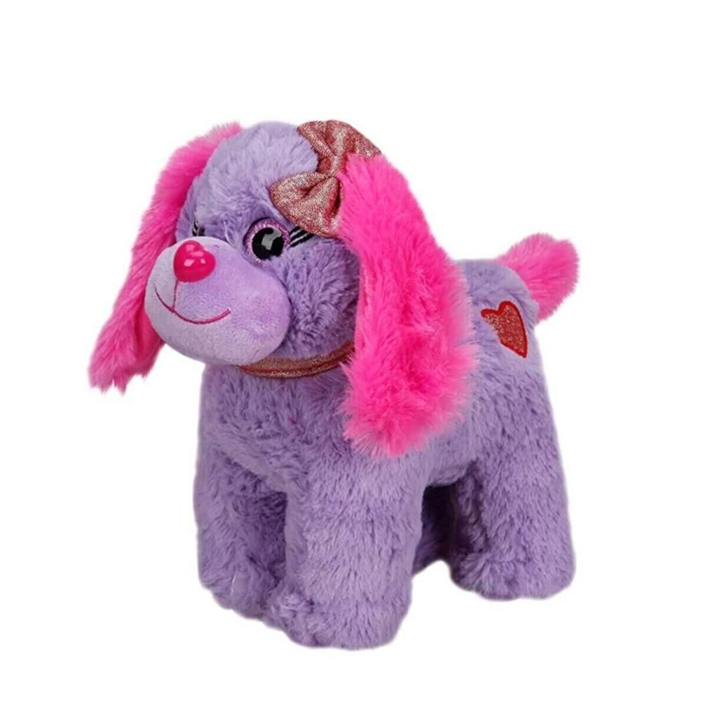  Peluş Oturan Renkli Köpek 25 cm 1 Adet