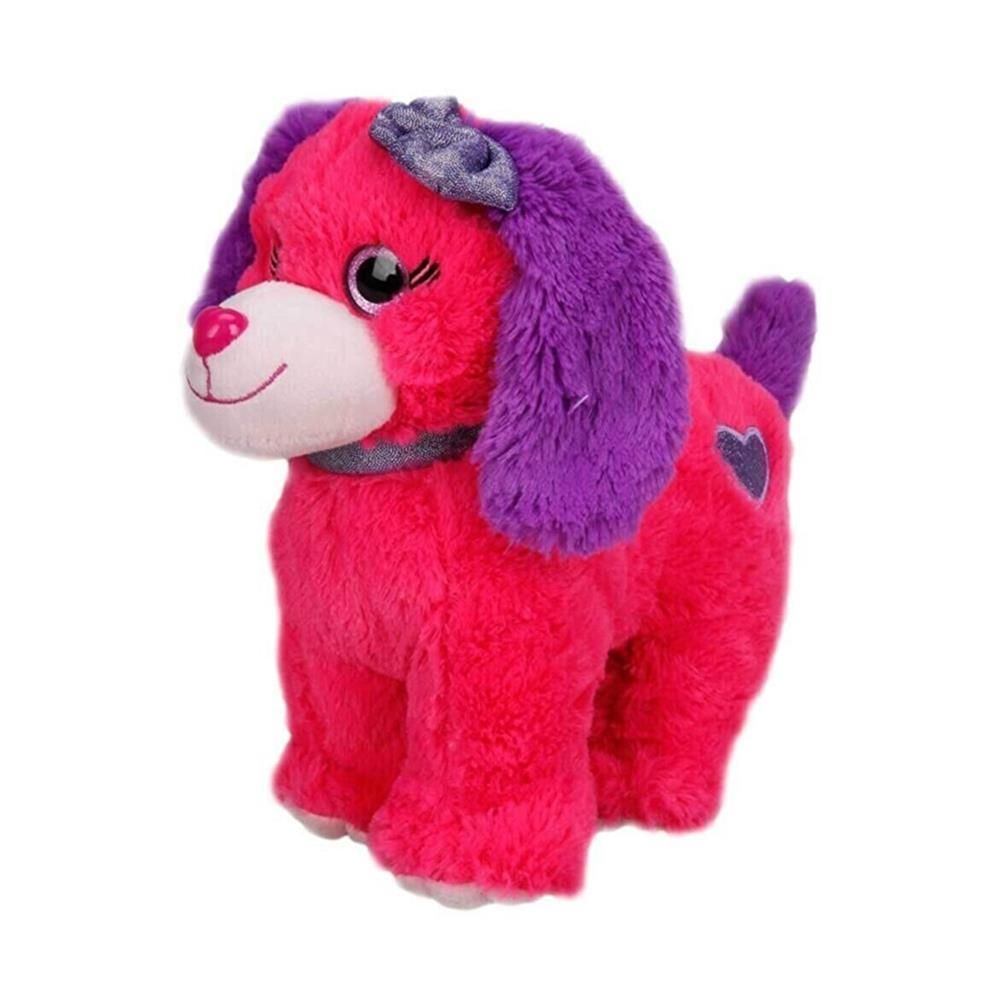  Peluş Oturan Renkli Köpek 25 cm 1 Adet