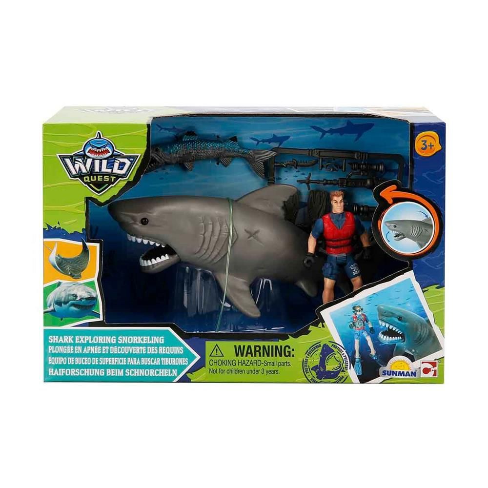  S01049012 Wild Quest Köpek Balığı ve Dalgıç Adam Oyun Seti