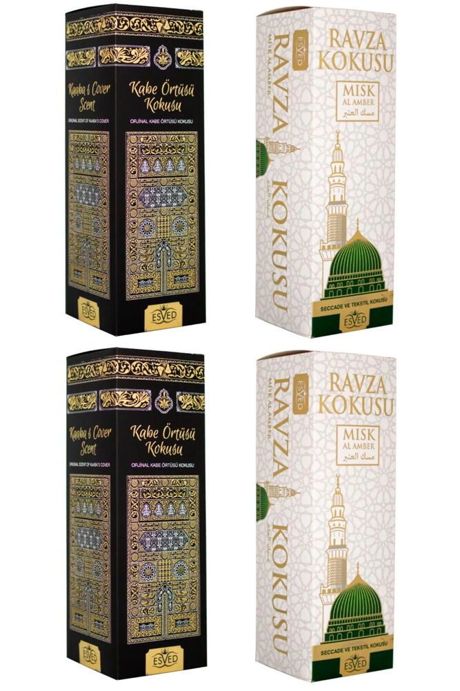  2 Adet Kabe Örtüsü Kokusu 400ml Sprey ve 2 Adet Medine Ravza Kokusu 400ml Sprey