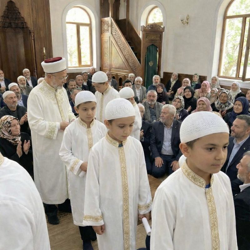  İhtisas İcazet Cübbesi Açık Krem Astarsız ve Cepsiz
