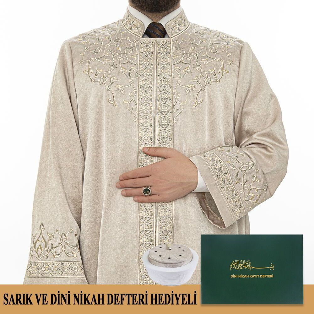  Diyanet Müftü Nikah Cübbesi Vizon - Sarık ve Nikah Kayıt Defteri Hediyeli