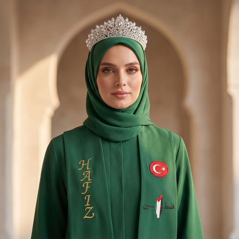  Hafızlık Bayan İcazet 4'lü Elbise Seti - Yeşil (Toplu Alımlar İçin Bizle İletişime Geçiniz!)