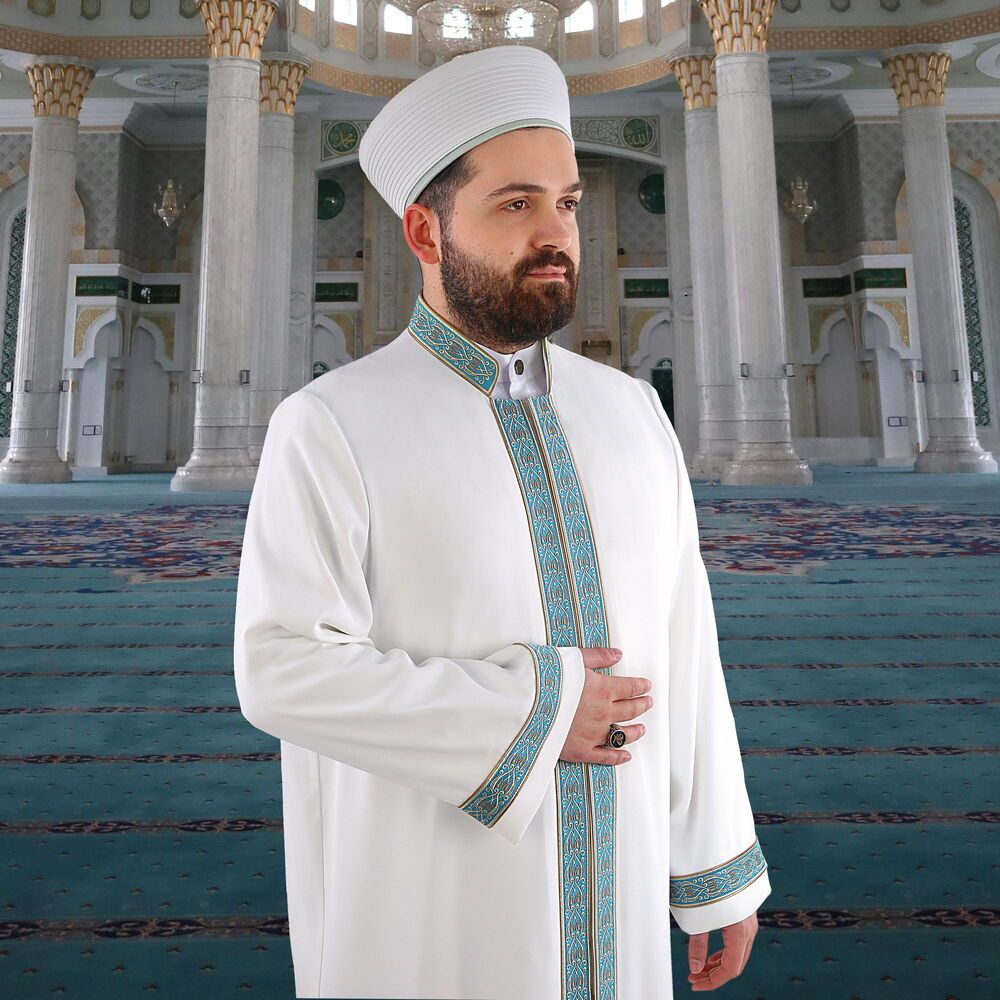  Yazlık Feyruz İmam Cübbesi Beyaz