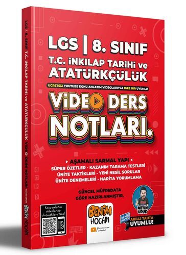 2022 LGS 8.Sınıf İnkılap Tarihi ve Atatürkçülük Video Ders Notları (Konu Anlatımı) Benim Hocam Yayınları