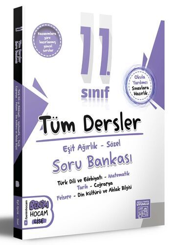 2024 11. Sınıf Eşit Ağırlık - Sözel Tüm Dersler Soru Bankası Benim Hocam Yayınları