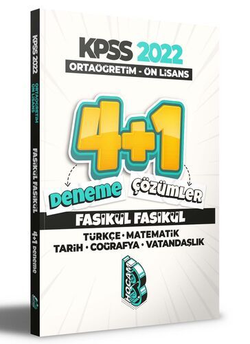 Benim Hocam 2022 KPSS Ortaöğretim-Önlisans 4+1 Fasikül Deneme