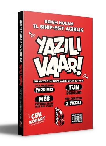 Benim Hocam Yayınları 11. Sınıf Eşit Ağırlık Yazılı Var