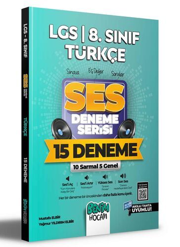 Benim Hocam Yayınları 2022 LGS 8.Sınıf Türkçe SES Deneme Serisi 15 Deneme