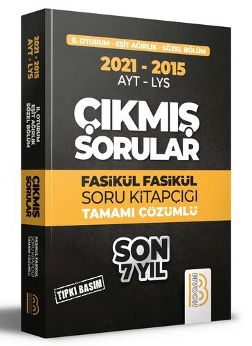 Benim Hocam Yayınları 2015-2021 YKS 2. Oturum Eşit Ağırlık - Sözel Bölüm Son 7 Yıl Tıpkı Basım Fasikül Fasikül Çıkmış Sorular