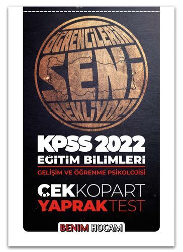 Benim Hocam Yayınları 2022 KPSS Eğitim Bilimleri Gelişim ve Öğrenme Psikolojisi Çek Kopar Yaprak Test