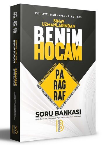 Benim Hocam Yayınları TYT - AYT - MSÜ - KPSS - ALES - DGS Sınav Uzmanlarından Paragraf Soru Bankası