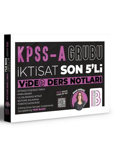 Benim Hocam Yayınları KPSS A Grubu İktisat Son 5'li Video Ders Notları