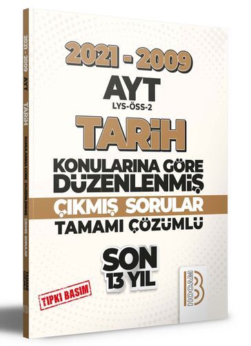 Benim Hocam Yayınları 2009-2021 AYT Tarih Son 13 Yıl Tıpkı Basım Konularına Göre Düzenlenmiş Tamamı Çözümlü Çıkmış Sorular