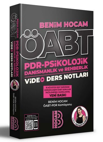 Benim Hocam Yayınları ÖABT PDR - Psikolojik Danışmanlık ve Rehberlik Öğretmenliği Video Ders Notları