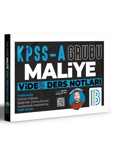 Benim Hocam Yayınları KPSS A Grubu Maliye Video Ders Notları