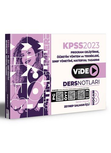 Benim Hocam Yayınları 2023 KPSS Eğitim Bilimleri Program Geliştirme Öğretim Yöntem ve Teknikleri Video Ders Notları