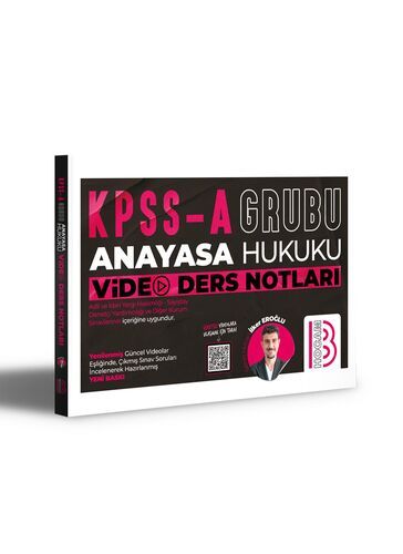 Benim Hocam Yayınları KPSS A Grubu Anayasa Hukuku Video Ders Notları