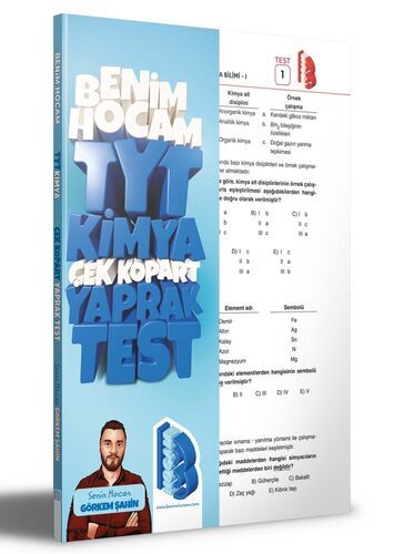 Benim Hocam Yayınları 2024 TYT Kimya Çek Kopar Yaprak Test