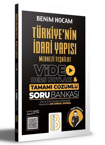 Benim Hocam Yayınları Türkiye'nin İdari Yapısı Merkezi Teşkilat Video Ders Notları ve Tamamı Çözümlü Soru Bankası